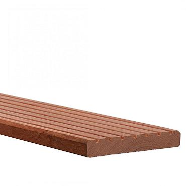 Hardhouten enkelzijdig geprofileerd dekdeel, 2.5x14.5x365 cm vlonderplank jubileum aanbieding