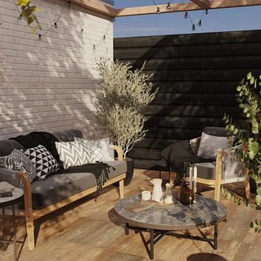Terras+ Tegel 60x60x4 cm Omber