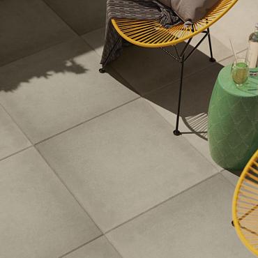 Optimum Tuintegel 60x60x4 cm MF Silver
