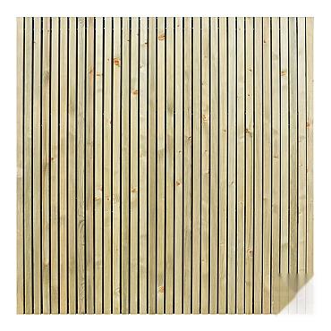 Elephant schutting Stripes Black verd. Vuren FSC 45x1790x1790mm met smalle delen / zwarte folie