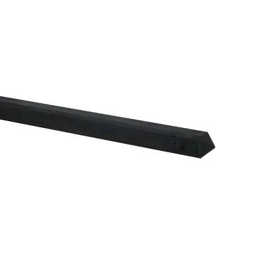 Betonpaal glad met diamantkop 10x10x280 cm, antraciet ongecoat, tussenpaal