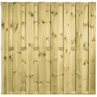 Aanbieding scherm recht Grenen geschaafd180x180 RVS geschroefd 15mm
