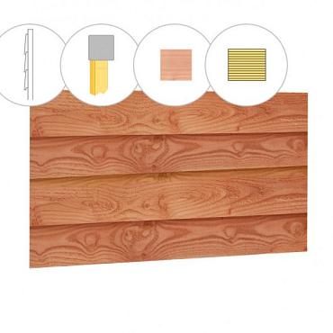 Douglas Zweeds rabat 1 zijde geschaafd, 1 zijde fijnbezaagd 1,1-2,1x19,3x300 cm, onbehandeld.