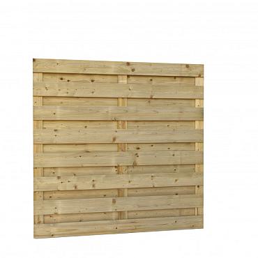 Jumboscherm geschaafd vuren 18-planks 15 mm, 180x180 cm, recht, groen geïmpregneerd