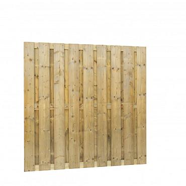 Jumboscherm geschaafd vuren 20-planks 15 mm, 180x180 cm, recht, groen geïmpregneerd