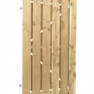 Jumbodeur met slotgat, geschaafd vuren 15 mm op verstelbaar stalen frame 100x180 cm, recht verticaal