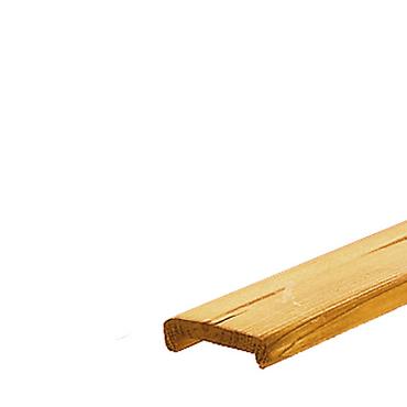 Vuren geschaafde afdeklat met sponning (5.2 cm) 1.9x7x181.5 cm t.b.v. recht en toogscherm, groen geïmpregneerd