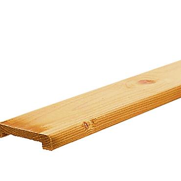 Vuren geschaafde afdeklat met sponning (6.2 cm) 1.9x9.6x181.5 cm t.b.v. recht en toogscherm, groen geïmpregneerd