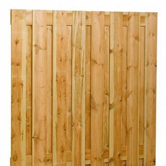 Grenen geschaafd plankenscherm 21-planks 17 mm, 180x180 cm, verticaal recht, groen geïmpregneerd
