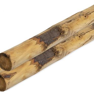 Ronde paal tamme kastanjehout geschild, ø6/8x250 cm