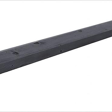 Grenen geschaafde afdekkap met sponning (6.2 cm) 3.5x8.5x180 cm t.b.v. rechtscherm, zwart gedompeld