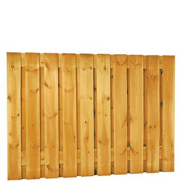 Grenen geschaafd plankenscherm 21-planks 17 mm, 180x130 cm, verticaal recht, groen geïmpregneerd