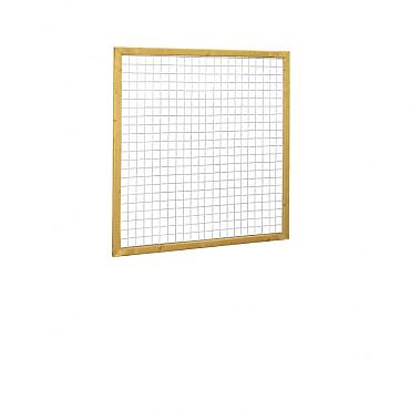 Grenen betonijzertrellis met maas 7.5x7.5 cm, in raamwerk 4.4x6.8 cm, 180x180 cm, groen geïmpregneerd