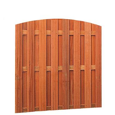 Hardhouten plankenscherm 18-planks 14 mm toog verticaal 180x170/180 cm