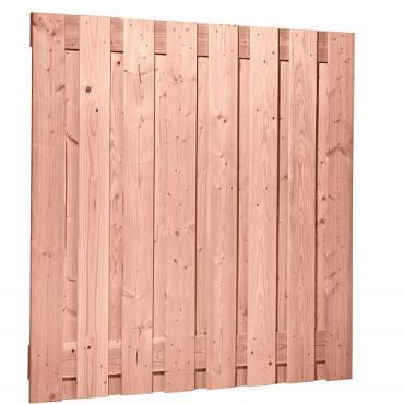 Douglas geschaafd plankenscherm 17-planks 18 mm, 180x180 cm, onbehandeld