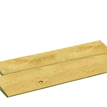 Scandinavisch vuren Zweeds rabat, 1 zijde geschaafd, 1 zijde fijnbezaagd, 1-2.1x14.5x300 cm, groen geïmpregneerd