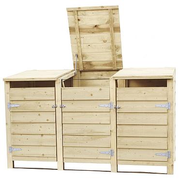 Containerkast tripel, 128.7x224.5x91 cm