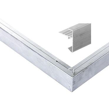 Aluminium daktrimset recht t.b.v. plat dak, maximale dakmaat 605x450 cm