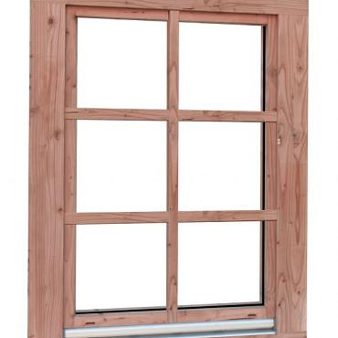 Douglas draai-kiepraam Prestige met dubbelglas, 84.4x120.4 cm, onbehandeld