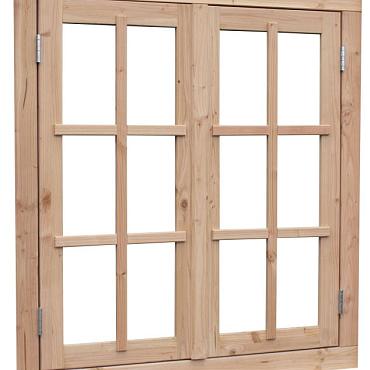 Douglas dubbel uitzetraam Prestige met dubbelglas, 112x120.5 cm, onbehandeld