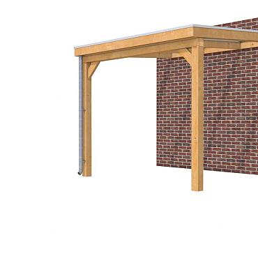 Veranda Excellent 300 douglas, 312x310 cm, dakplaten helder, kleurloos geïmpregneerd.