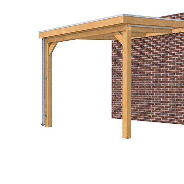 Veranda Excellent 300 douglas, 312x360 cm, dakplaten opaal, kleurloos geïmpregneerd.
