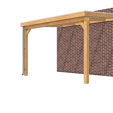 Veranda Excellent 400 douglas, 412x310 cm, dakplaten opaal, kleurloos geïmpregneerd.