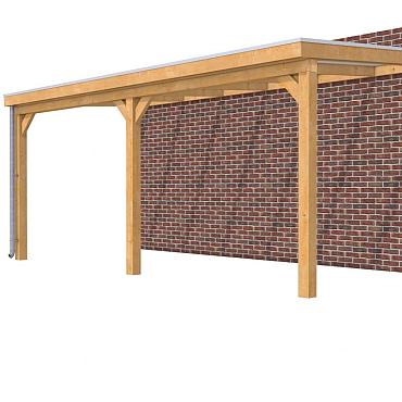 Veranda Excellent 600 douglas, 612x310 cm, dakplaten opaal, kleurloos geïmpregneerd.
