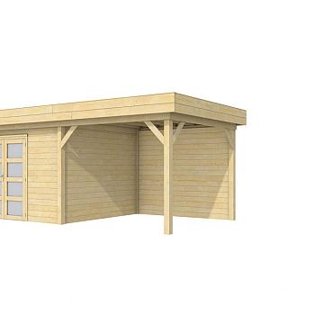 Vuren Topvision Parelhoen, 400x300 en luifel 300 cm, onbehandeld