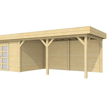 Vuren Topvision Premium Parelhoen, 400x300 en luifel 500 cm, onbehandeld.