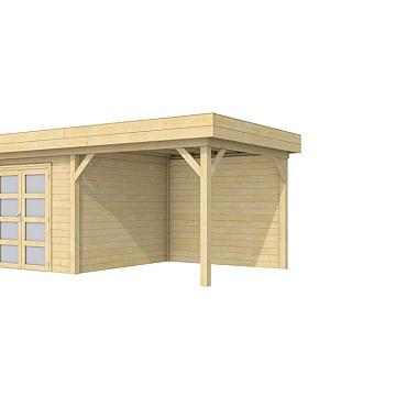 Vuren Topvision Bosuil, 300x300 en luifel 300 cm, onbehandeld