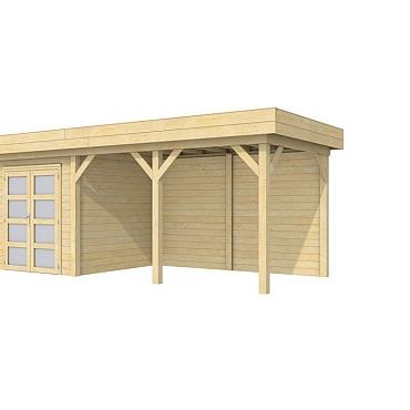 Vuren Topvision Premium Kolibri, 250x250 en luifel 400 cm, kleurloos geïmpregneerd.