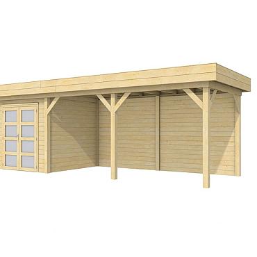 Vuren Topvision Premium Kolibri, 250x250 en luifel 500 cm, kleurloos geïmpregneerd.