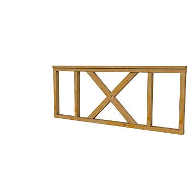 Hekwerk met kruis douglas type A, 178.5x73 cm, groen geïmpregneerd