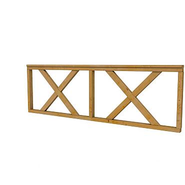 Hekwerk met kruis douglas type B, 228.5x73 cm, groen geïmpregneerd
