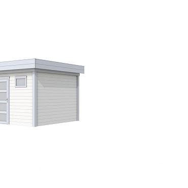Vuren Topvision Premium Kievit, 400x300 cm, wanden wit en basis lichtgrijs.