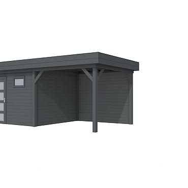 Vuren Topvision Tapuit, 300x300 en luifel 300 cm, antraciet gespoten