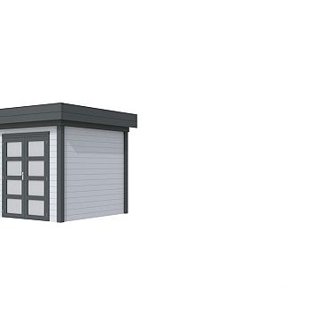 Vuren Topvision Premium Kolibri, 250x250 cm, wanden lichtgrijs en basis antraciet.