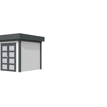 Vuren Topvision Premium Kolibri, 250x250 cm, wanden wit en basis antraciet.