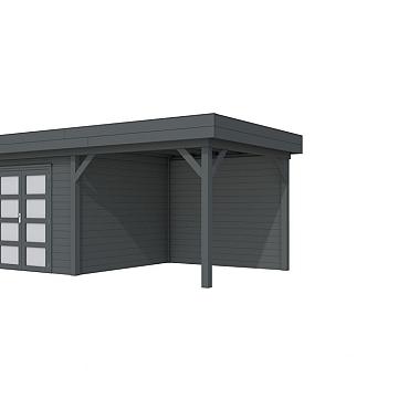 Vuren Topvision Bosuil, 300x300 en luifel 300 cm, antraciet gespoten