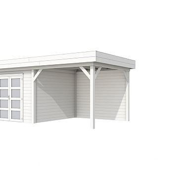 Vuren Topvision Bosuil, 300x300 en luifel 300 cm, wit gespoten