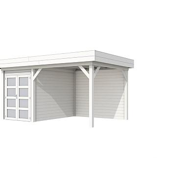 Vuren Topvision Premium Zwaluw, 200x300 en luifel 300 cm, wit gespoten.