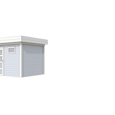 Vuren Topvision Premium Bonte Kraai, 300x250 cm, wanden lichtgrijs en basis wit.