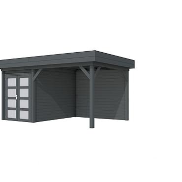 Vuren Topvision Premium Zwaluw, 200x300 en luifel 300 cm, antraciet gespoten.