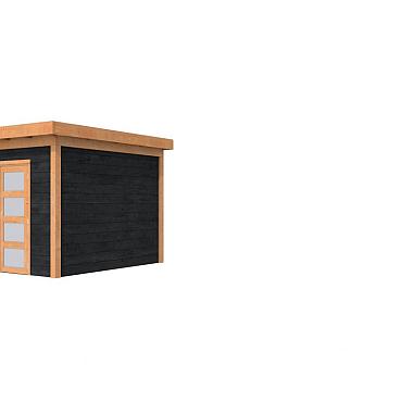 Douglas Topvision Roek, 298x298 cm, wanden zwart geïmpregneerd en basis onbehandeld