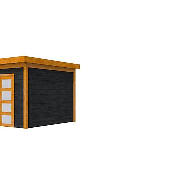 Douglas Topvision Roek, 298x298 cm, wanden zwart geïmpregneerd en basis transparant gespoten