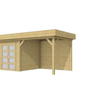 Vuren Topvision Premium Kolibri, 250x250 en luifel 300 cm, groen geïmpregneerd.