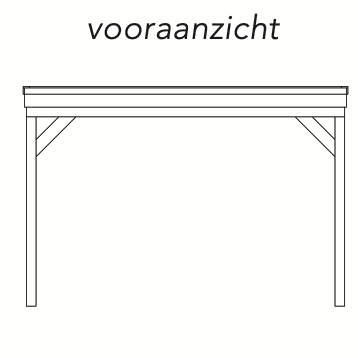Douglasvision DHZ buitenverblijf 400x300 cm, kleurloos geïmpregneerd