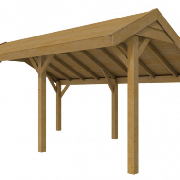 Douglasvision kapschuur Comfort 500x250 cm, groen geïmpregneerd