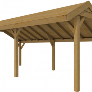 Douglasvision kapschuur Comfort 600x250 cm, groen geïmpregneerd